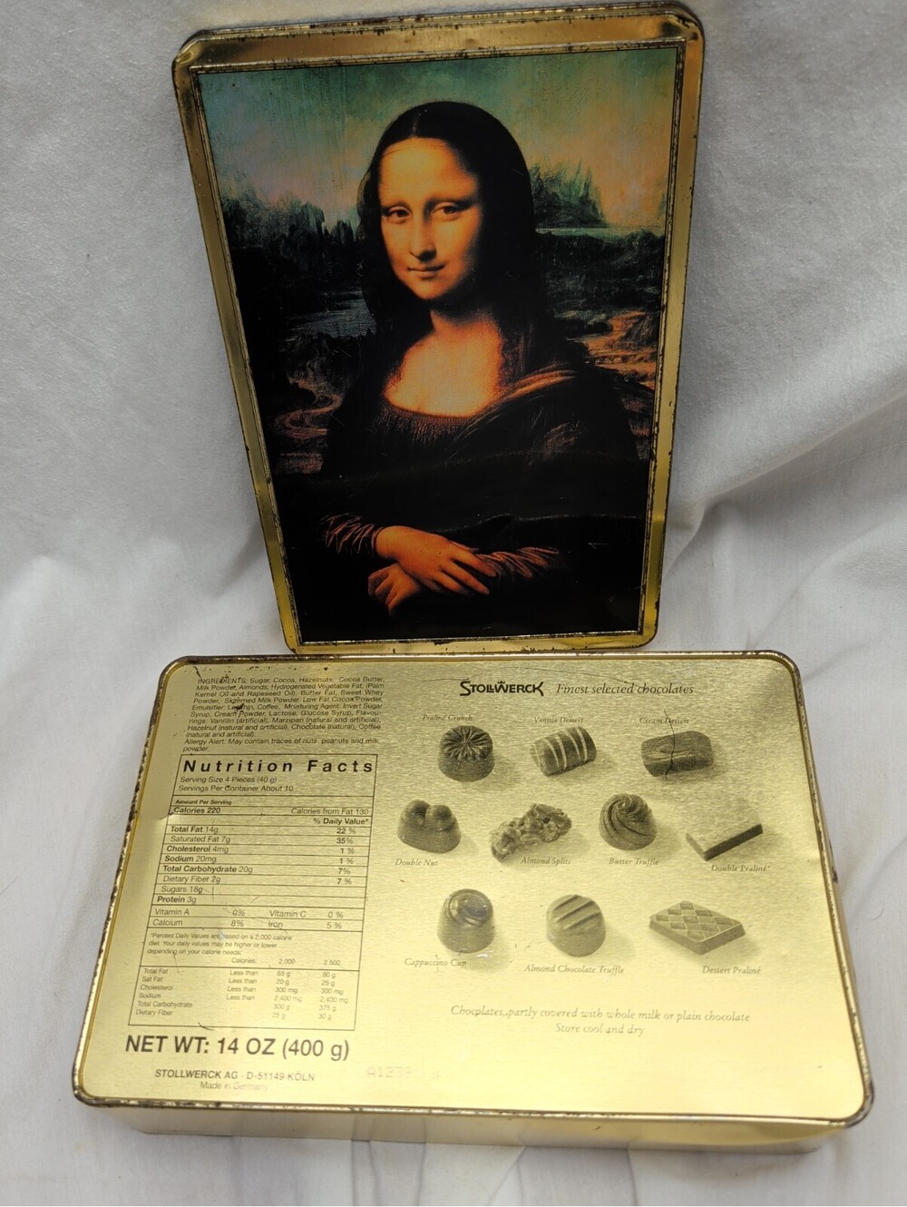 Stollwerck DECORATIVE TIN ballerina Degas 9X6" large Chocolates made in Germany